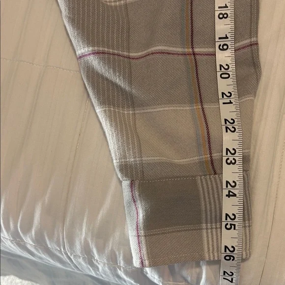 Tommy Bahama Canyon Beach Pebble Clay Plaid Flannel Shirt - Picture 9 of 11